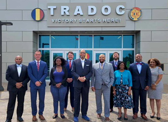 Pictured from l-r: PaYS Marketer, John Delk, PaYS Marketer, Kristopher Broadus, Senior Marketer, Malinda Johnson, PaYS Marketer, James Meade, Project Lead, JR Rivers, Program Manager, Antonio Johnson, PaYS Marketer Davin Bentley, Administrative Assistant, Cheri McCullough, PaYS ARNG Marketer, Samuel Armstrong and PaYS Marketer, Crancena Ross