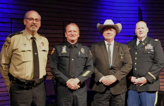 Pictured from left to right: Potter County Sheriff, Brian Thomas, Amarillo Police Chief, Martin Birkenfeld, Randall County Sheriff, Christopher Forbis, and the Oklahoma City Army Recruiting Battalion Commander, LTC Jacob Cecka Pictured from left to right: Potter County Sheriff, Brian Thomas,
Amarillo Police Chief, Martin Birkenfeld, Randall County Sheriff, Christopher Forbis,
and the Oklahoma City Army Recruiting Battalion Commander, LTC Jacob Cecka