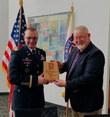 LTC Erik Peterson, Battalion Commander, Richmond Battalion and Mr. David Shoffner, COO, Homeland Security Solutions