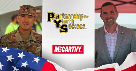 LTC Samuel Jungman, Dallas Recruitment Battalion Commanding Officer, and Ray Sedey, McCarthy's CEO. LTC Samuel Jungman, Dallas Recruitment Battalion Commanding Officer, and Ray Sedey, McCarthy's CEO.