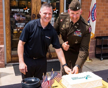 Marty Atkinson, Director of Operations, Mission BBQ and LTC Allard, Baltimore Recruiting Battalion
