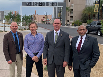 left to right - COL. Jerry Brown, Mr. Tim Buchanan, Ambassador Christopher Schroeder, Mr. John Delk