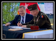 GEN Paul E. Funk II, Commanding General of TRADOC and Mr. Larry Smith, President of Tokyo Electron U.S. Holdings, Inc. signing the Memorandum of Agreement GEN Paul E. Funk II, Commanding General of TRADOC and Mr. Larry Smith, President of Tokyo Electron U.S. Holdings, Inc. signing the Memorandum of Agreement