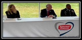 l-r, Mikie Sherrill, New Jersey's 11th Congressional District Representative, Mr. Michael Stivala, CEO, Suburban Propane, LTC Dion Hall, Commander, Mid-Atlantic Recruiting Battalion l-r, Mikie Sherrill, New Jersey's 11th Congressional District Representative, Mr. Michael Stivala, CEO, Suburban Propane, LTC Dion Hall, Commander, Mid-Atlantic Recruiting Battalion