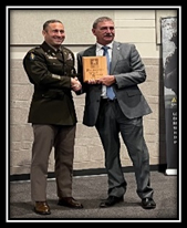 LTC Brian Meister, Commander, Columbia Recruiting Battalion Presenting the PaYS Plaque to Sheriff Chuck Wright, Spartanburg County Sheriff