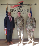 PaYS Marketer Samuel Armstrong, LTC Jeremy Duffy, Commander and CSM Bryan Douglas. PaYS Marketer Samuel Armstrong, LTC Jeremy Duffy, Commander and CSM Bryan Douglas.