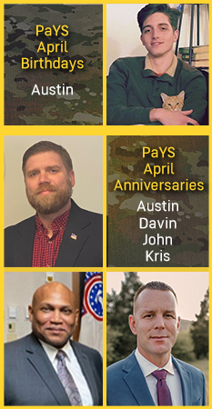 PaYS April Birthdays and Anniversaries