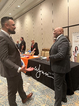 John Delk speaking with HR Representative Mr. Mario Castaneda from the Wynn Hotel Group