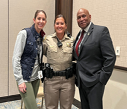 John Delk with LVMPD Recruiter, Officer Rebecca Mauga and LVMPD Recruit 
