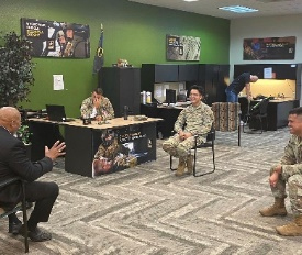 PaYS Marketer, John Delk giving a PaYS brief to Soldiers at the Southern California Recruiting Battalion