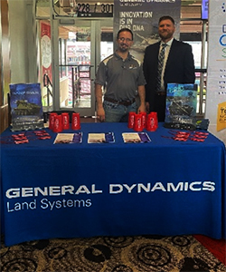 Jonathan Nichols, Sr., HR Representative, General Dynamics Land Systems and PaYS Marketer Davin Bentley.