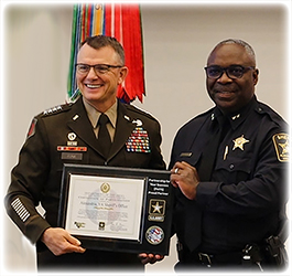 GEN Paul E. Funk II, Commanding General, TRADOC and Rawle Kelly, Chief Deputy, Alexandria, VA Sheriff's Office.  