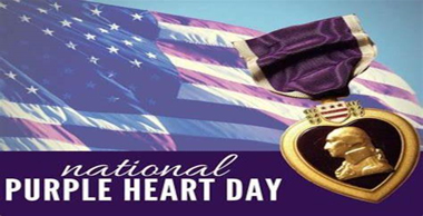 National Purple Heart Day graphic