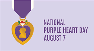 National Purple Heart Day graphic