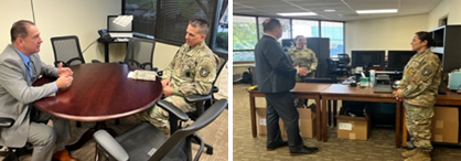 LTC Christopher Collins, Commander, Kansas City Army Recruiting Battalion and Michael O'Brien, PaYS Marketing Analyst discuss Army PaYS and strategic initiatives moving forward. Michael O'Brien also met with MSG Heather Pippin, MEPS Senior Guidance Counselor to discuss PaYS importance for Future Soldiers. LTC Christopher Collins, Commander, Kansas City Army Recruiting Battalion and Michael O'Brien, PaYS Marketing Analyst discuss Army PaYS and strategic initiatives moving forward. Michael O'Brien also met with MSG Heather Pippin, MEPS Senior Guidance Counselor to discuss PaYS importance for Future Soldiers.