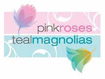 Pink Roses Teal Magnolias logo