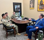 PaYS Marketing Analyst Michael O'Brien gave a PaYS Program brief to three Cadets of the Maverick Battalion Army ROTC.
