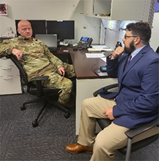 MEPS Guidance Counselor SFC Mark Jones and Travis Carter.