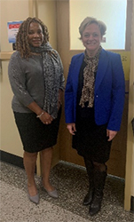 (l-r) Crancena Ross and Mayor Elinor Carbone. (l-r) Crancena Ross and Mayor Elinor Carbone.