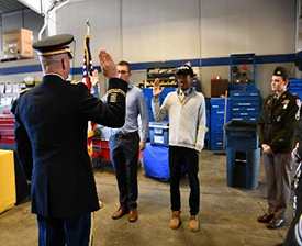 LTC Dickens conducts swearing in ceremony