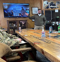 Mr. Carter briefed Cadre from the University of Wyoming Army ROTC on the benefits of the PaYS Program. Mr. Carter briefed Cadre from the University of Wyoming Army ROTC on the benefits of the PaYS Program.