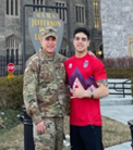 (l-r) LTC Aquino and CDT Aquino after discussing Ranger and Airborne Schools. (l-r) LTC Aquino and CDT Aquino after discussing Ranger and Airborne Schools.
