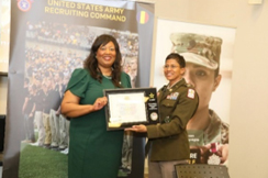 (l-r) Dr. Manker and COL Jordan hold the PaYS Certificate of Participation that symbolizes a new partnership between the City of Hopewell and the U.S. Army.