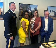 (l-r) CPT Andrew Doyle, Crancena Ross, PaYS Marketing Analyst, Ms. Laura Atwood, Talent Acquisition Specialist, Mr. Eric Driscollo.