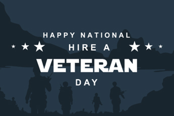 Hire a Veteran Day graphic