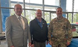 (l-r) Matthew Green, CASA Kevin Robinson and CPT Matthew Lane.