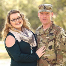 SFC Woods pictured with his wife, Kaytlyn  