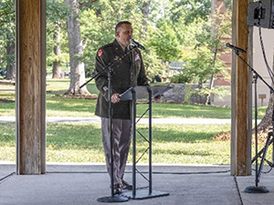 BG Justin Osberg, Deputy Assistant Adjutant General, ILARNG provides remarks.