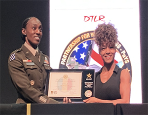 BG Amanda Azubuike, Deputy Commanding General, U.S. Army Cadet Command and Ms. Treese Kachel, Director of Marketing, DTLR