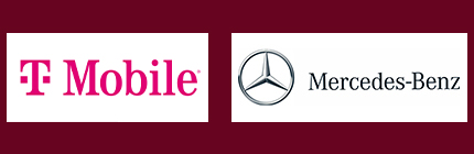 T-Mobile and Mercedes Benz logos T-Mobile and Mercedes Benz logos