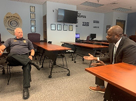 (l-r) Sergeant Jason Gray, MDTA, and Army PaYS Marketer Dejoel Whitaker 