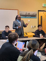 Samuel Armstrong briefs Vanderbilt University Army ROTC on PaYS and process of registering Samuel Armstrong briefs Vanderbilt University Army ROTC on PaYS and process of registering