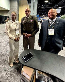 LaQuyin Brock, GEN Brito, Antonio Johnson at the PaYS Booth