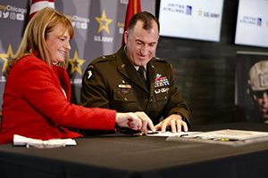 Signing the ceremonial agreement Signing the ceremonial agreement
