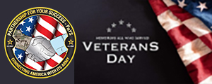 PaYS logo and Veterans day graphic
