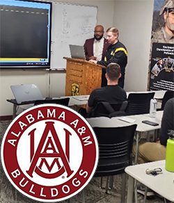 Marketing Analyst Victor Fleming briefed ROTC Cadets at Alabama A&M University ROTC and assisted with PaYS Soldier registrations.