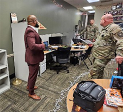 Victor Fleming visits Madison Recruiting Station. 