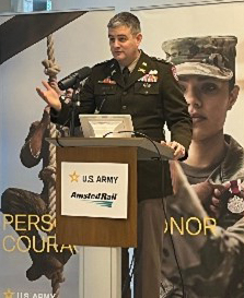 LTC Culver renders his remarks.