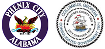 Cities of Phenix City and Columbus logos Cities of Phenix City and Columbus logos