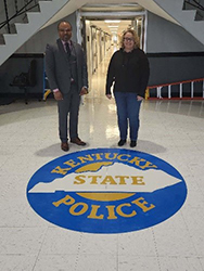 Samuel Armstrong and Amy Williams, Program Coordinator, KY State Police