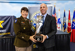LTG Maria Gervais, Deputy Commanding General, Chief of Staff and Mike Spanos, Chief Operating Officer, Delta