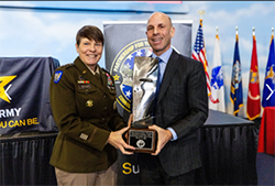 LTG Maria Gervais, Deputy Commanding General, Chief of Staff and Mike Spanos, Chief Operating Officer, Delta LTG Maria Gervais, Deputy Commanding General, Chief of Staff and Mike Spanos, Chief Operating Officer, Delta