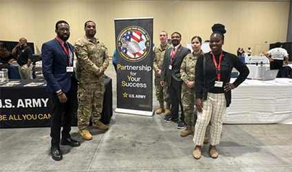 Members of the PaYS Staff and Recruiters of Richmond Recruiting Battalion at the Job Fair.