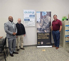 Victor Fleming, Trent Cashio, & Numa Blanchard at Cajun Industries Victor Fleming, Trent Cashio, & Numa Blanchard at Cajun Industries
