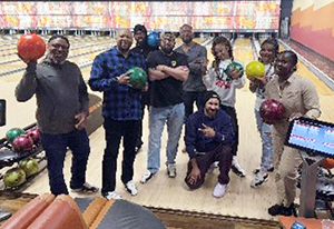 The team participated in friendly competition at a bowling alley in Hampton, VA The team participated in friendly competition at a bowling alley in Hampton, VA