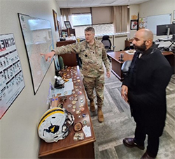 Seattle Recruiting Battalion Commander LTC David Sherck and Alfredo Harris